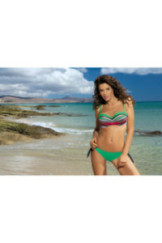 Maudymosi kostiumėlis Justine Juostelės + Crickiet M-298 Žaluma z czerwienią (177)