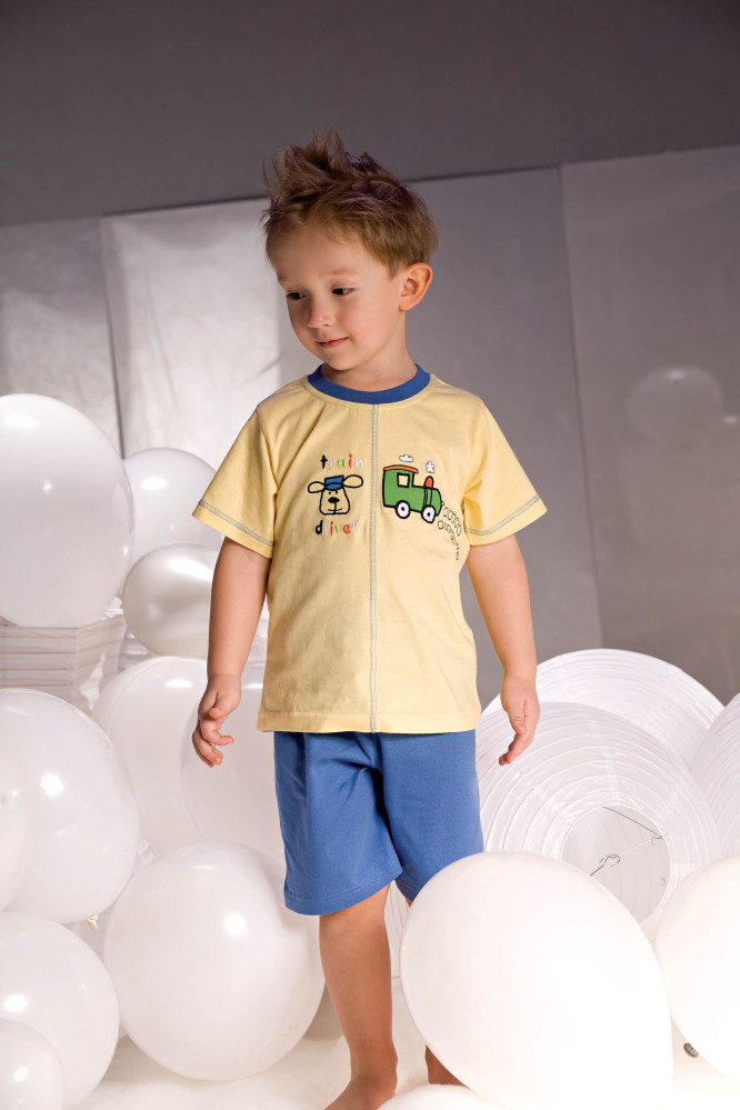 Piżamka chłopięca Samuel 2973 Geltonos-Dangiška