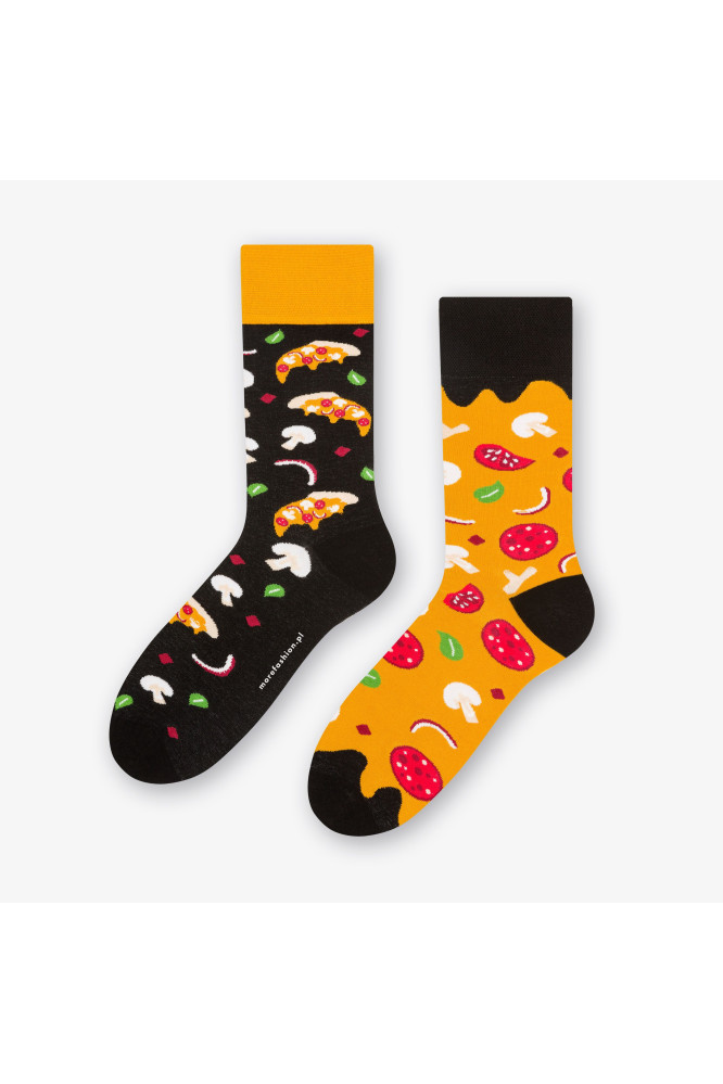 Kojinės Pizza 079-A055 Juoda