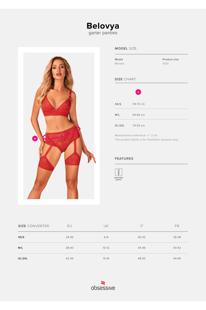 Belovya Kelnaitės z Diržas iki Kojinės