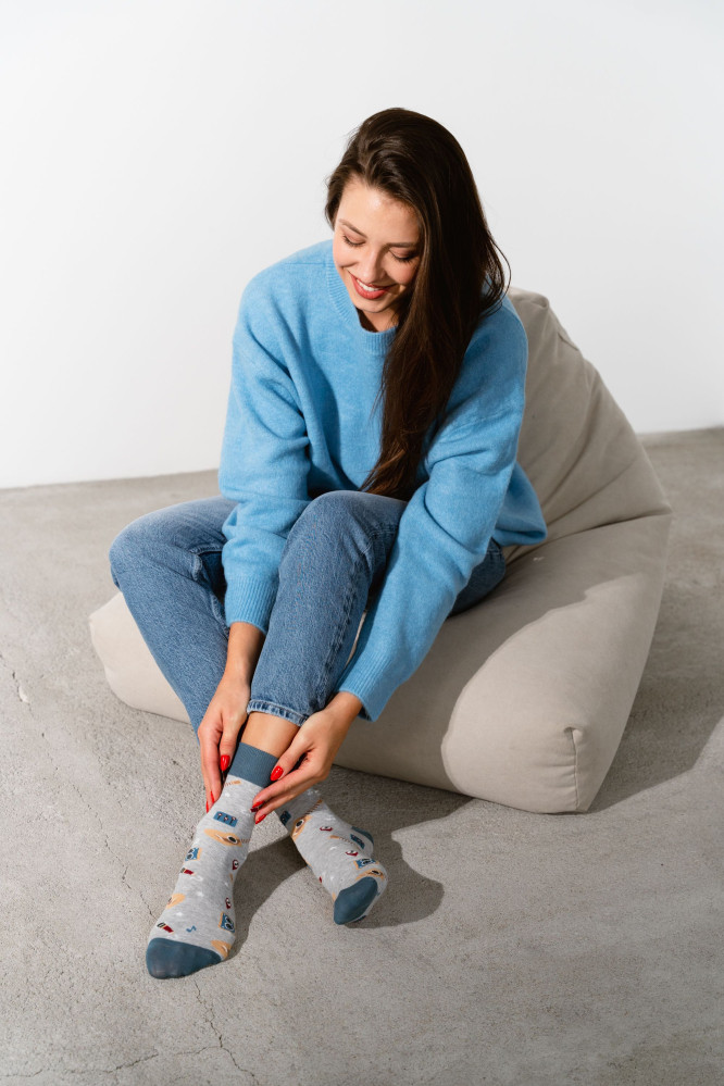 Kojinės 039-007 melandžas Šviesus Pilka