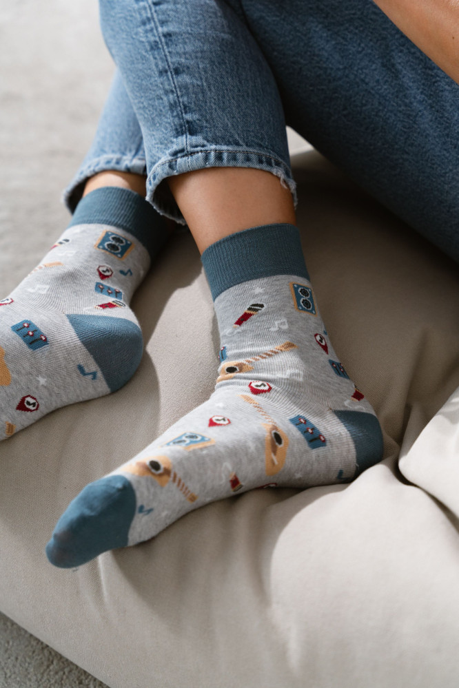 Kojinės 039-007 melandžas Šviesus Pilka