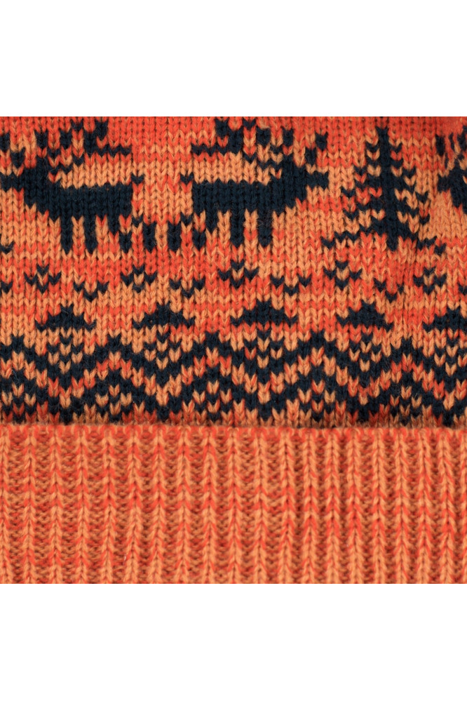 Kepurė Rudolf Juoda-Oranžinė