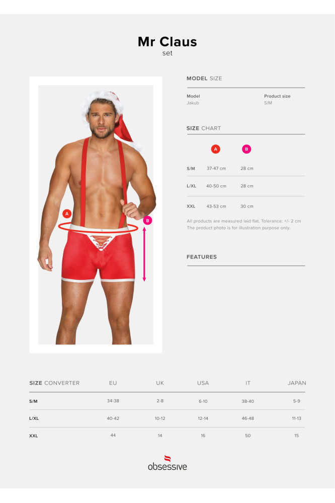 Komplektas Mr Claus Raudona