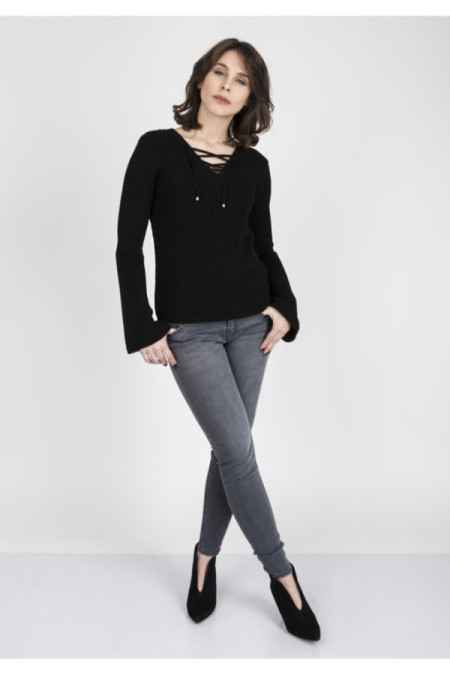 Megztinis Kylie SWE 117 Juoda