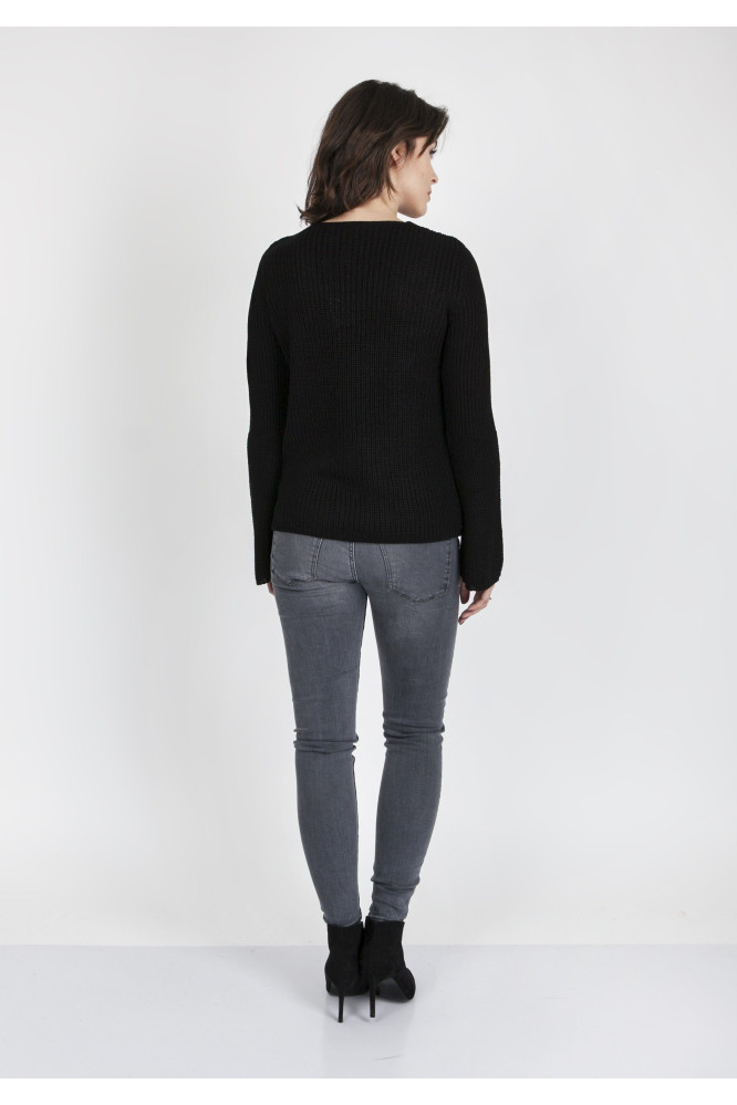 Megztinis Kylie SWE 117 Juoda