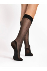 Kojinės iki kelių Dots Massage 20 Den Juoda