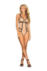 Kūno triko Nudelia Smėlio-Juoda