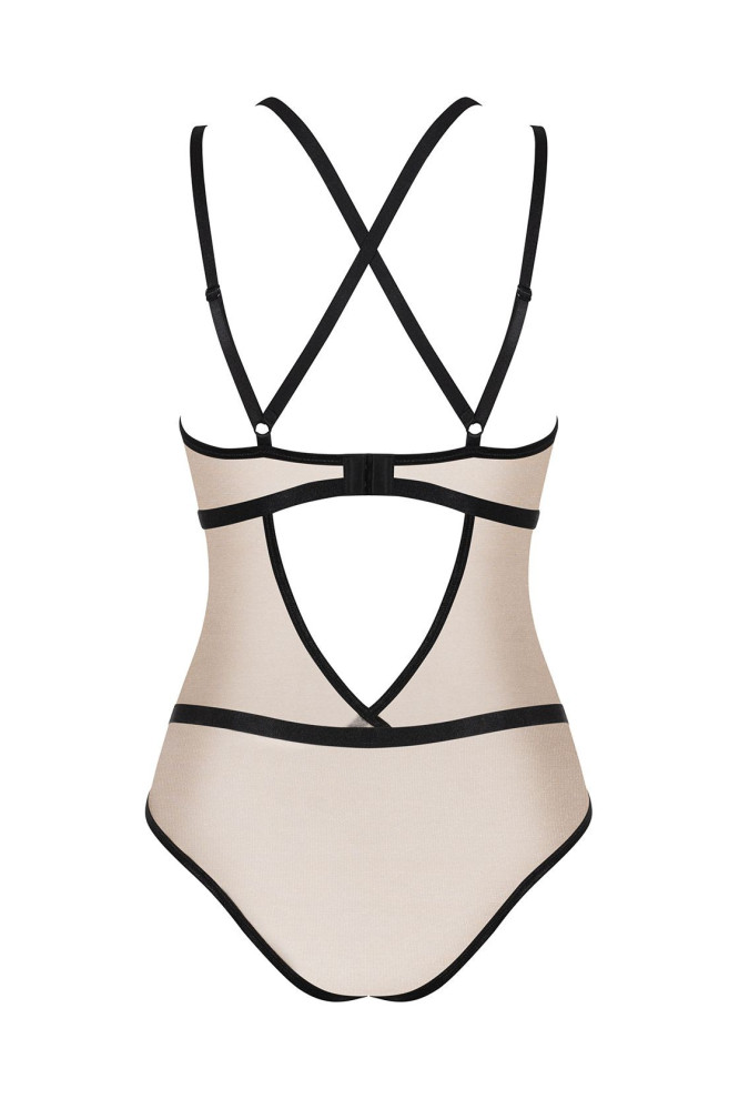 Kūno triko Nudelia Smėlio-Juoda