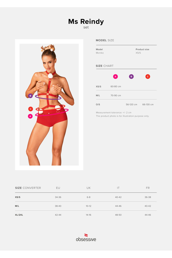 Komplektas Ms Reindy Raudona