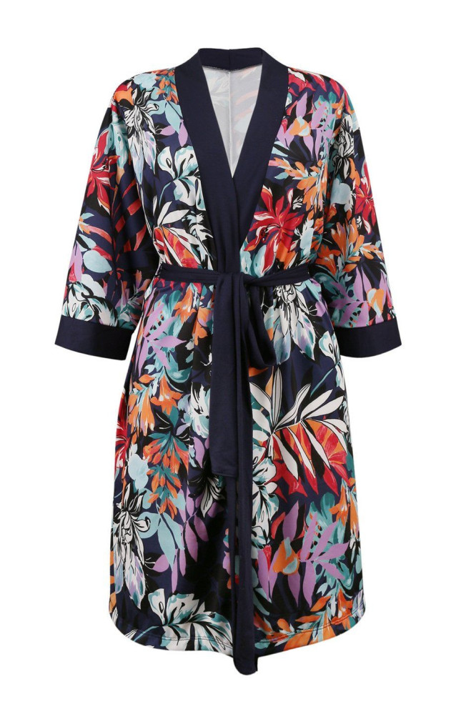 Chalatas Edna Mėlyna wzór