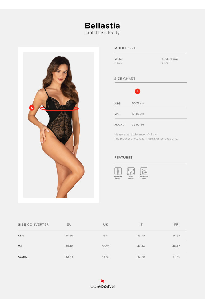 Kūno triko Bellastia Atviros