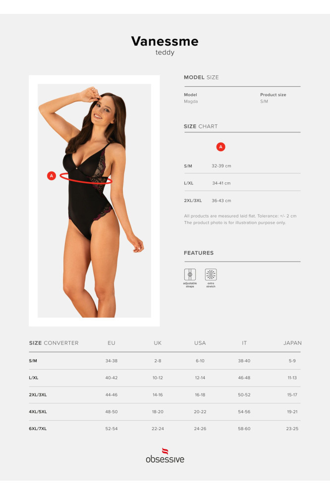 Kūno triko Vanessme Juoda