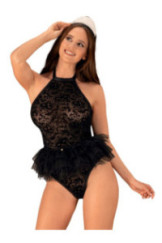 Kūno triko Frilles Juoda - komplektas 3-jų dalių