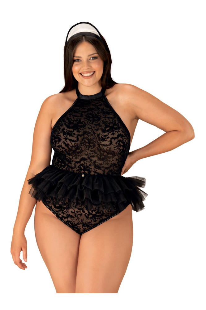 Kūno triko Frilles Juoda - komplektas 3-jų dalių