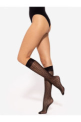 Kojinės iki kelių Trendy Line 11 Juoda