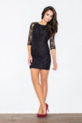 Suknelė Nadia (odkryte plecy) M076 Juoda