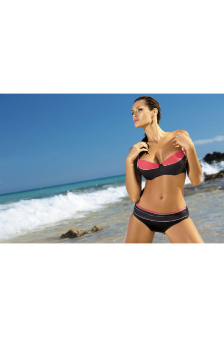 Maudymosi kostiumėlis Carla Nectarine M-197 Juoda-Oranžinė (98)