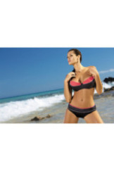 Maudymosi kostiumėlis Carla Nectarine M-197 Juoda-Oranžinė (98)