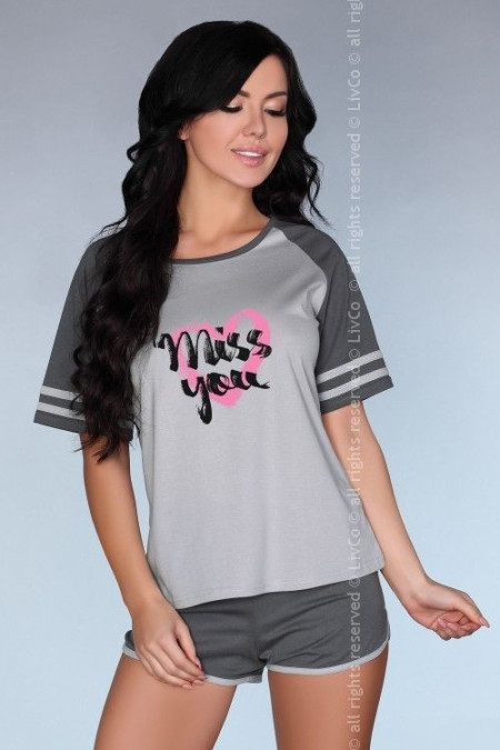 Pižama Jeanette Pilka