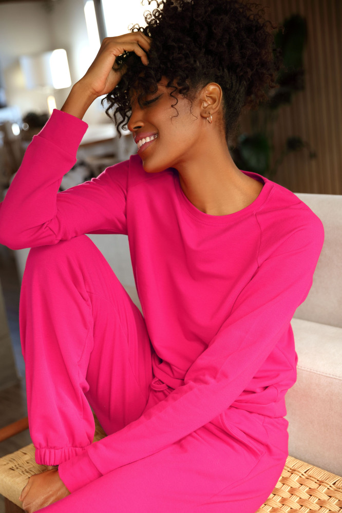 Komplektas megztas Wenezja Malinowy