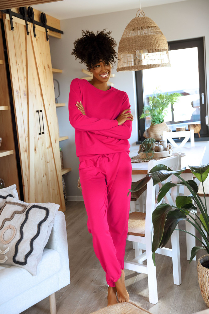 Komplektas megztas Wenezja Malinowy