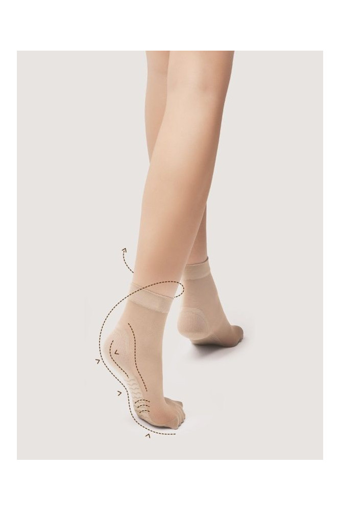 Kojinės Kūno triko Care Massage 20 den - smėlio