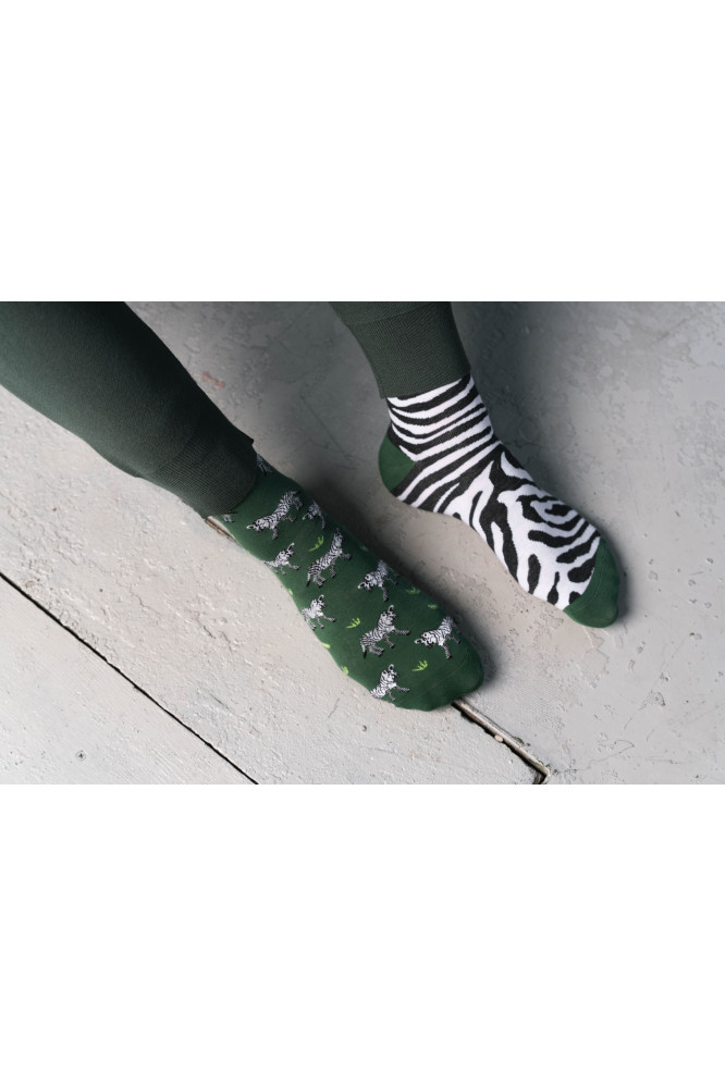 Kojinės Zebra 079-A059 Žalia