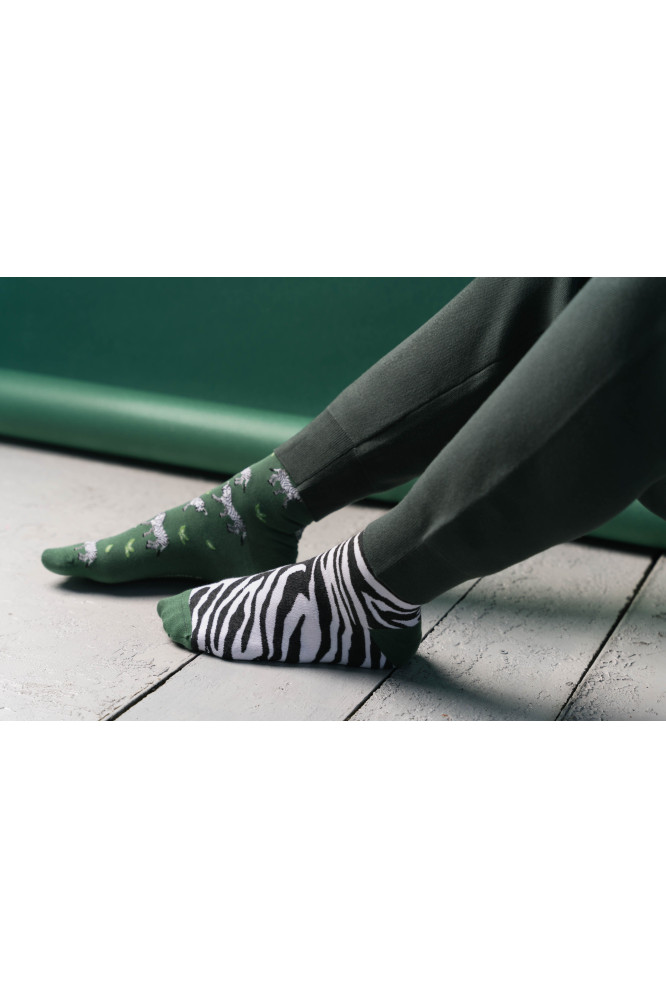 Kojinės Zebra 079-A059 Žalia