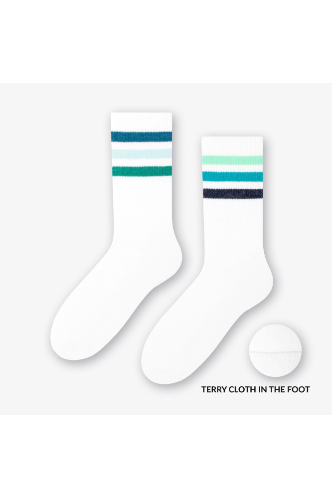 Kojinės Sport 081-009 Balta-Marina