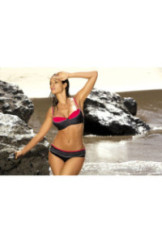 Maudymosi kostiumėlis Carla Raudona Coat M-197 Juoda-Raudona (99)