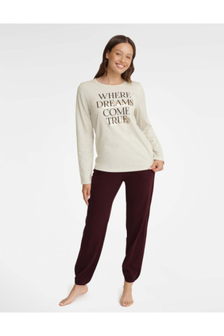 Pižama Gracy 40930-08X Smėlio-Bordo