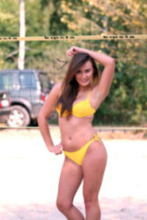 Maudymosi kostiumėlis Cascada M-025 Yellow Cab (Geltona) Kelnaitės wiązane