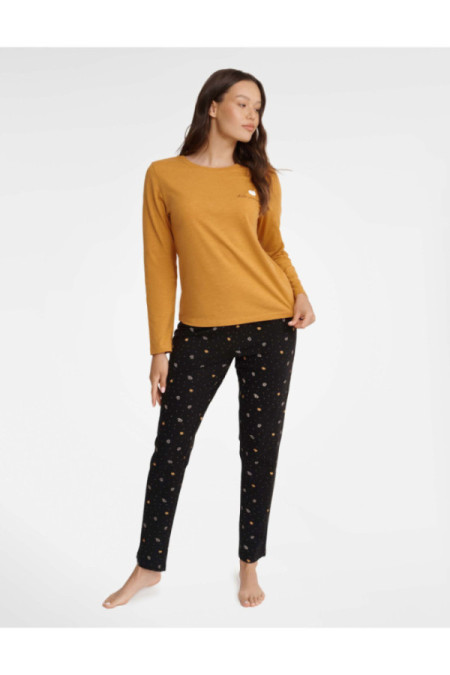 Pižama Grind 40932-18X Musztardowo-Juoda