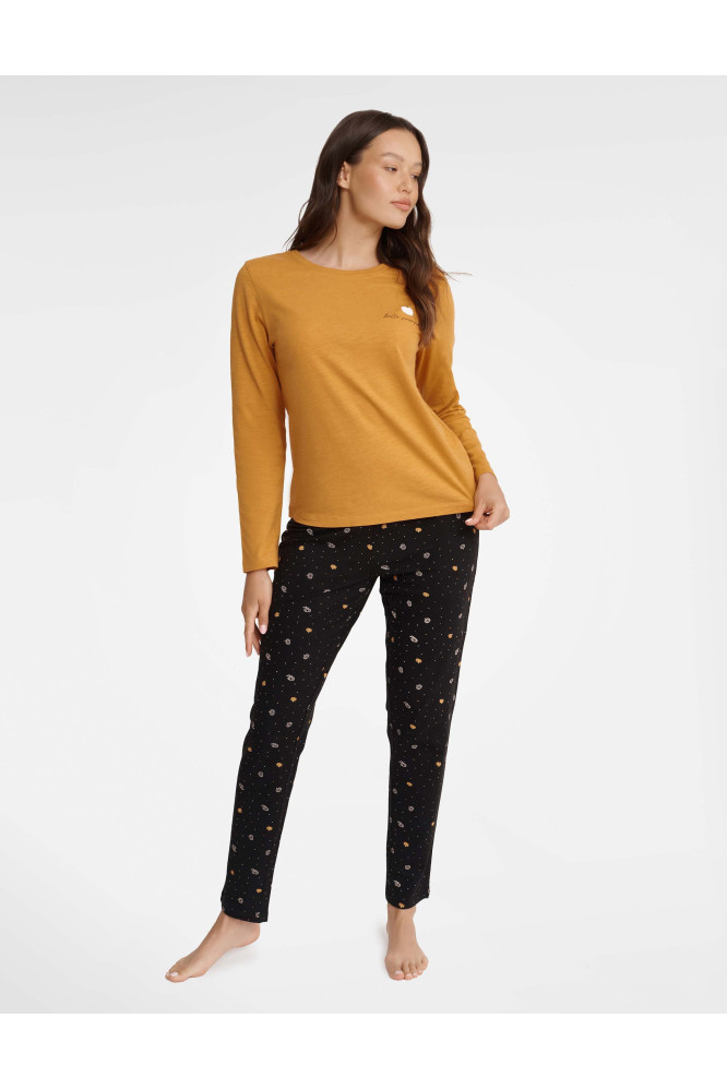 Pižama Grind 40932-18X Musztardowo-Juoda