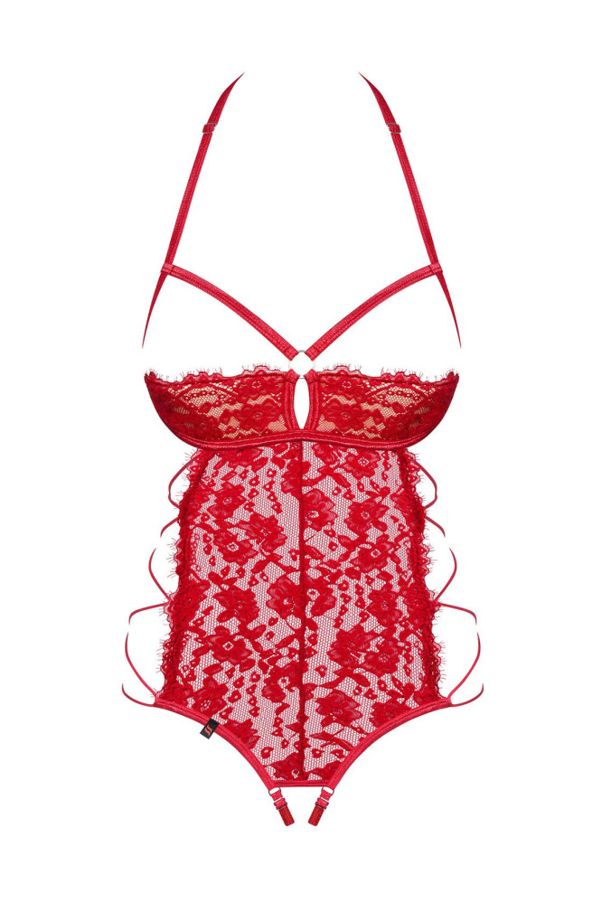 Kūno triko Rediosa Raudona Atviros