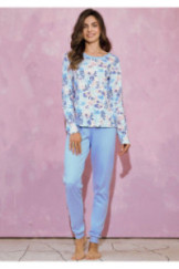 Pižama Ginny 3237 Balta-Dangiška