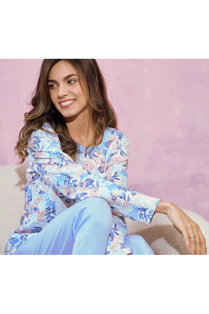 Pižama Ginny 3237 Balta-Dangiška