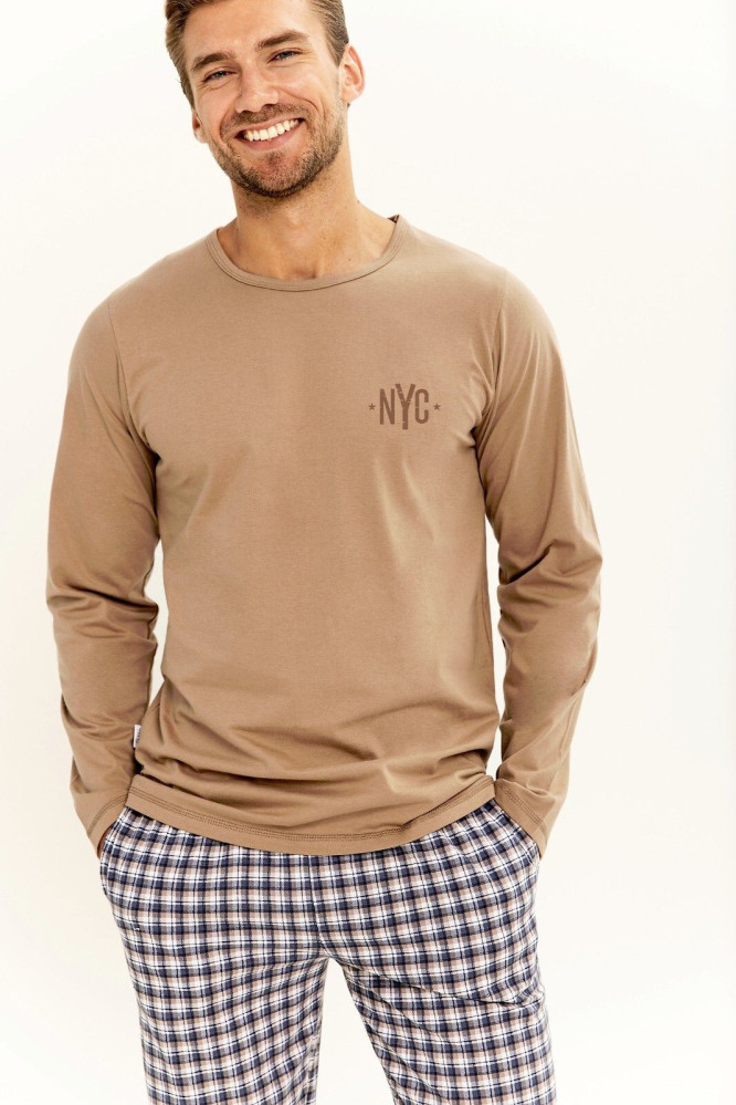 Pižama Rob 3298 Tamsus Smėlio