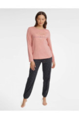 Pižama Glam 40936-39X Rožinė-Pilka