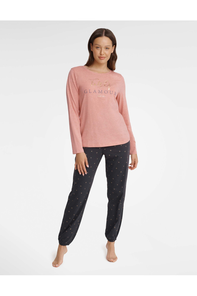 Pižama Glam 40936-39X Rožinė-Pilka