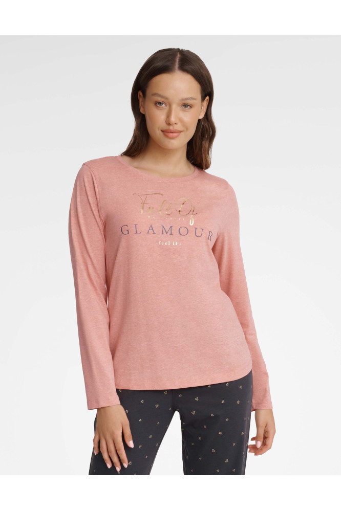 Pižama Glam 40936-39X Rožinė-Pilka