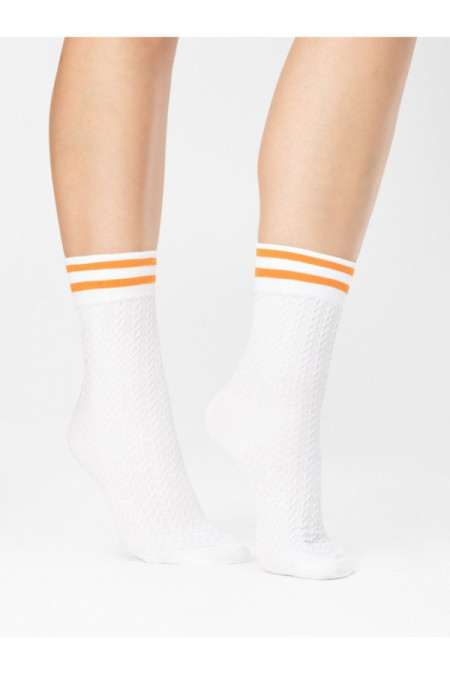 Kojinės Player 80 Den Balta-Orange