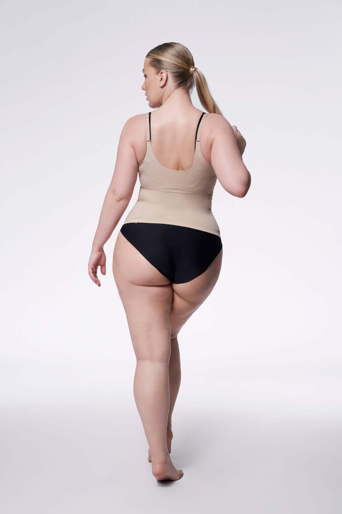 Marškinėliai 214 Basic Cami Top Open Biust Natūrali