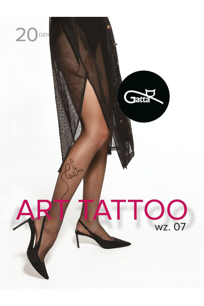 Pėdkelnės   Tattoo 07 Juoda