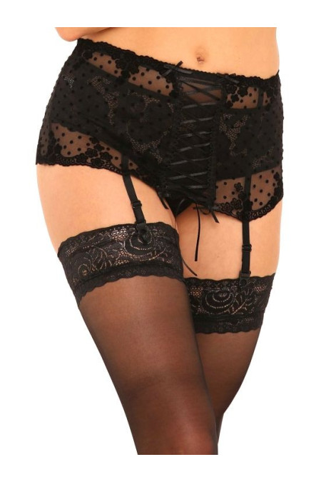 Juosmenėlis iki Kojinės Bonita 487 Juoda