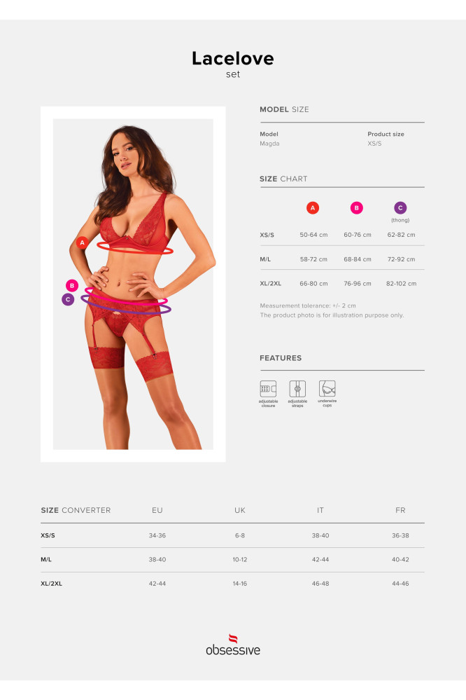 Komplektas Lacelove 3-jų dalių