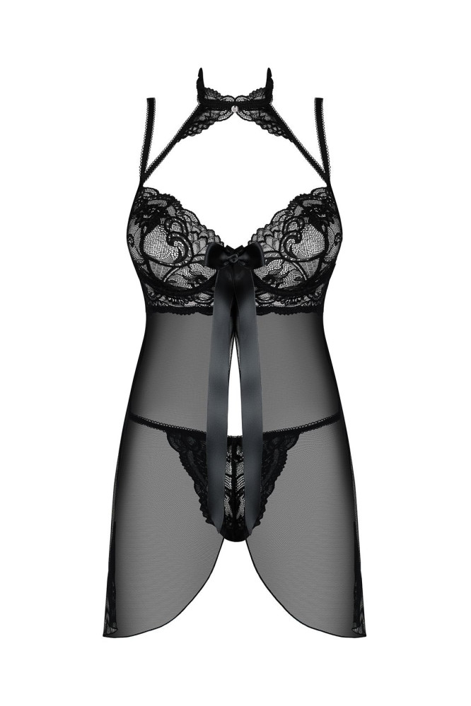 Naktinukai Elizenes Babydoll Juoda siaurikės dovanų!