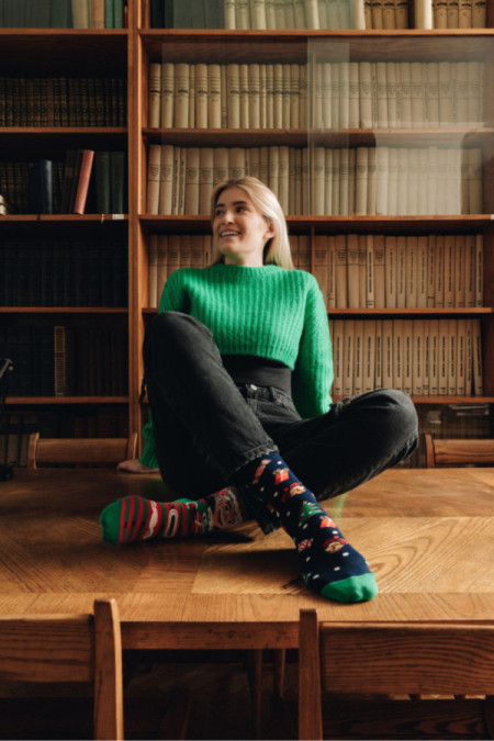 Kojinės Elf 078-A048 Mėlyna