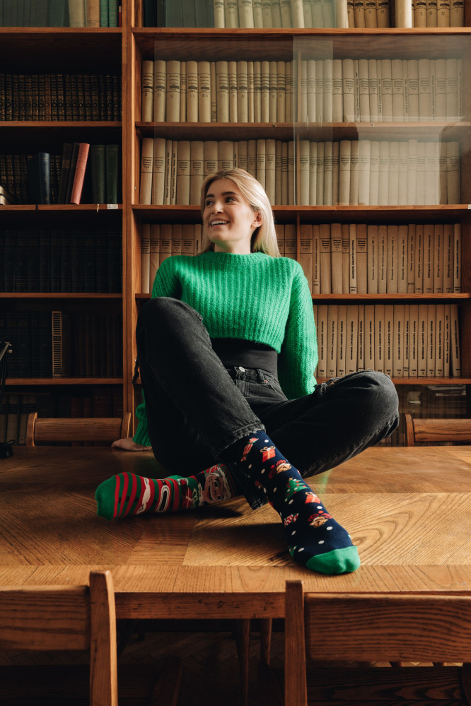 Kojinės Elf 078-A048 Mėlyna